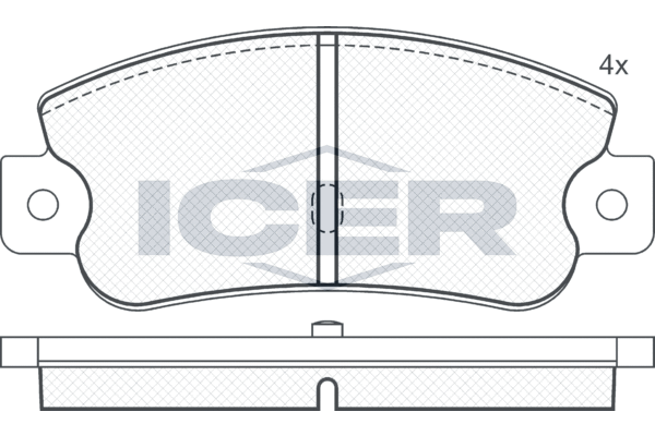 Obrázok Sada brzdových platničiek kotúčovej brzdy ICER  180490