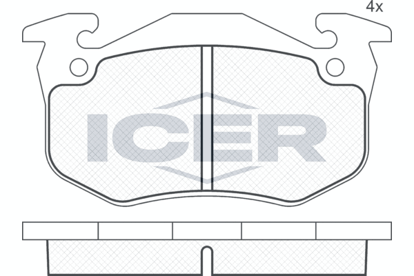 Obrázok Sada brzdových platničiek kotúčovej brzdy ICER  180723204