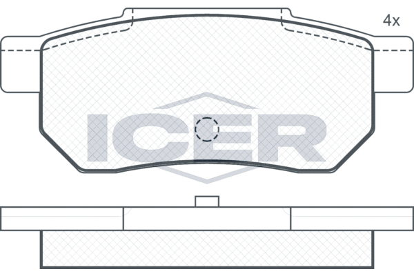 Obrázok Sada brzdových platničiek kotúčovej brzdy ICER  180751