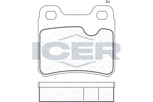 Obrázok Sada brzdových platničiek kotúčovej brzdy ICER  180807