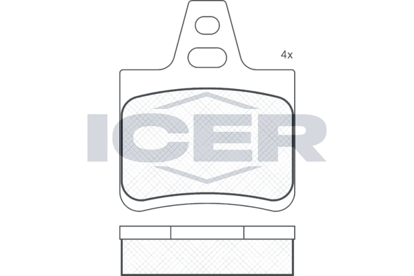 Obrázok Sada brzdových platničiek kotúčovej brzdy ICER  180812