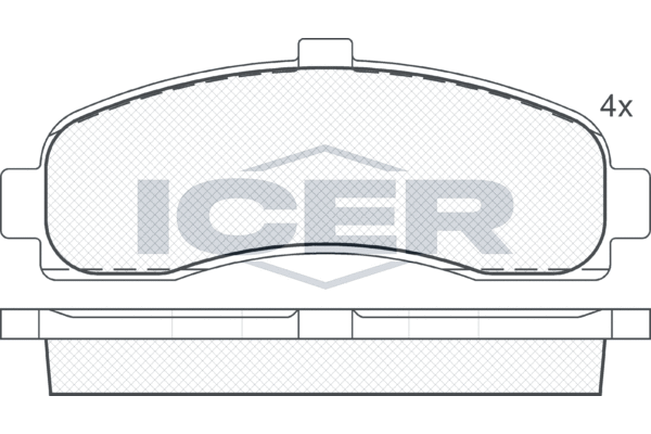 Obrázok Sada brzdových platničiek kotúčovej brzdy ICER  180922