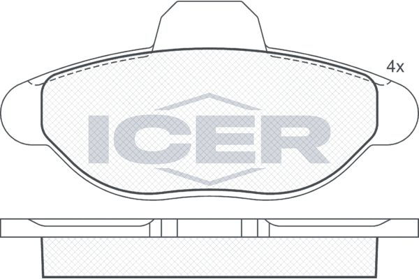 Obrázok Sada brzdových platničiek kotúčovej brzdy ICER  180923