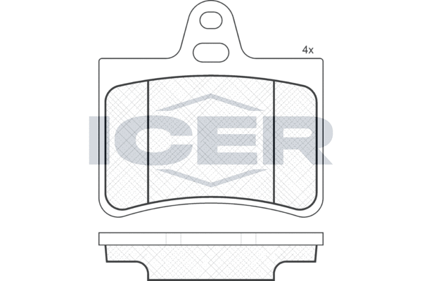 Obrázok Sada brzdových platničiek kotúčovej brzdy ICER  181407