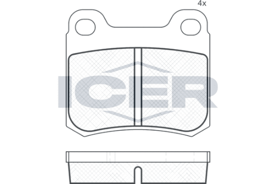 Obrázok Sada brzdových platničiek kotúčovej brzdy ICER  180420