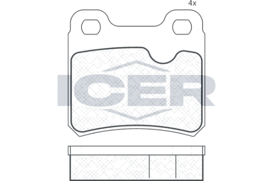 Obrázok Sada brzdových platničiek kotúčovej brzdy ICER  180807