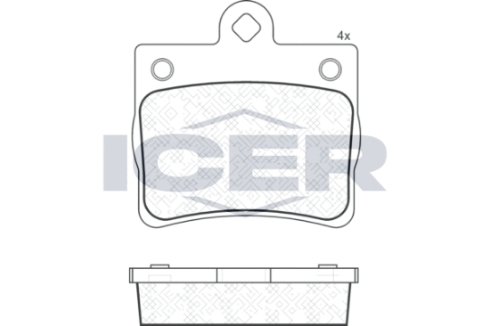Obrázok Sada brzdových platničiek kotúčovej brzdy ICER  181310
