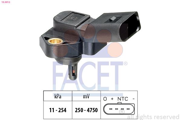 Obrázok Senzor tlaku nastavenia výżky FACET Made in Italy - OE Equivalent 103012