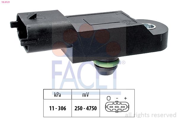Obrázok Senzor tlaku nastavenia výżky FACET Made in Italy - OE Equivalent 103121