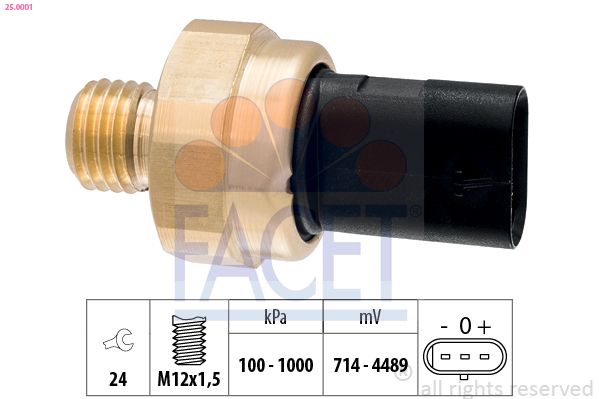 Obrázok Snímač tlaku oleja FACET Made in Italy - OE Equivalent 250001