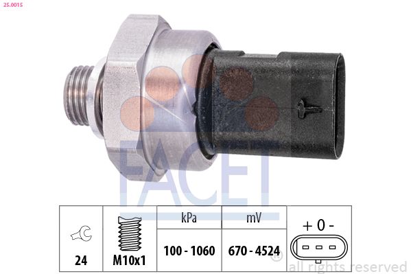 Obrázok Snímač tlaku oleja FACET Made in Italy - OE Equivalent 250015