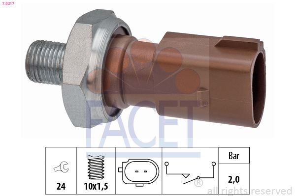 Obrázok Olejový tlakový spínač FACET Made in Italy - OE Equivalent 70217