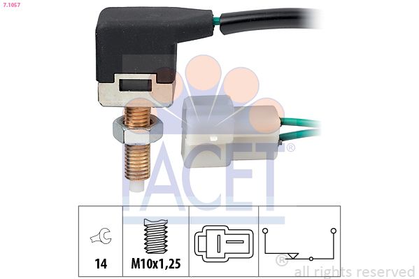 Obrázok Spínač brzdových svetiel FACET Made in Italy - OE Equivalent 71057
