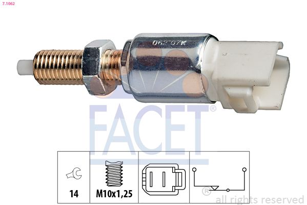Obrázok Spínač brzdových svetiel FACET Made in Italy - OE Equivalent 71062