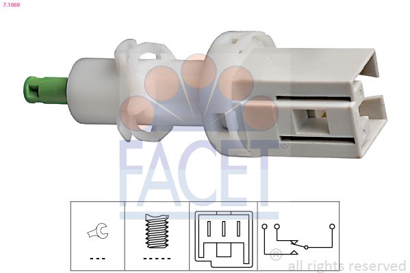 Obrázok Spínač brzdových svetiel FACET Made in Italy - OE Equivalent 71069