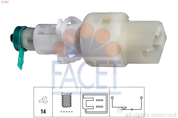 Obrázok Spínač brzdových svetiel FACET Made in Italy - OE Equivalent 71127