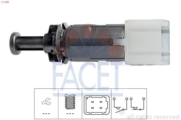 Obrázok Spínač brzdových svetiel FACET Made in Italy - OE Equivalent 71149