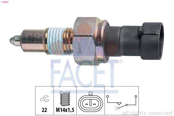 Obrázok Spínač cúvacích svetiel FACET Made in Italy - OE Equivalent 76067