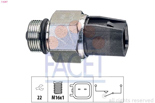 Obrázok Spínač cúvacích svetiel FACET Made in Italy - OE Equivalent 76267