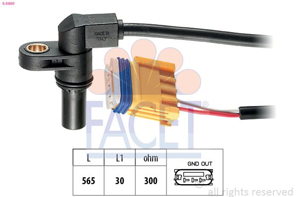 Obrázok Snímač otáčok, automatická prevodovka FACET Made in Italy - OE Equivalent 90469
