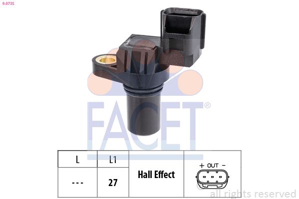 Obrázok Snímač otáčok, automatická prevodovka FACET Made in Italy - OE Equivalent 90735