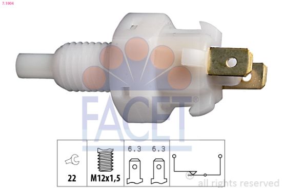 Obrázok Spínač brzdových svetiel FACET Made in Italy - OE Equivalent 71004