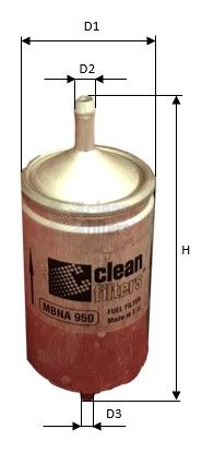 Obrázok Palivový filter CLEAN FILTERS  MBNA950