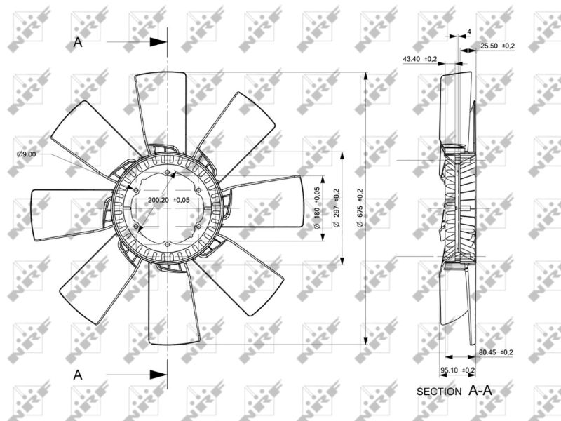 Obrázok Koleso ventilátora chladenia motora NRF  49856