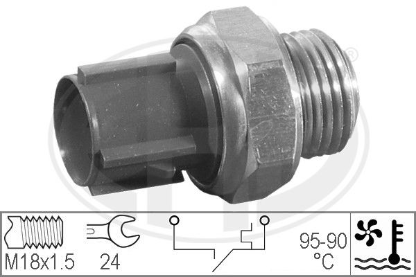 Obrázok Teplotný spínač ventilátora chladenia ERA  330193
