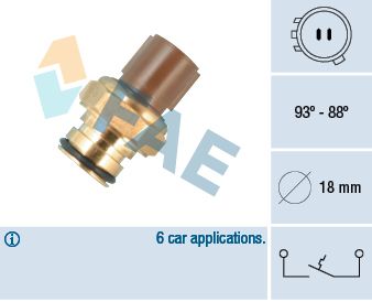 Obrázok Teplotný spínač ventilátora chladenia FAE  36435