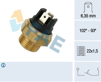 Obrázok Teplotný spínač ventilátora chladenia FAE  37410
