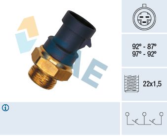 Obrázok Teplotný spínač ventilátora chladenia FAE  37910