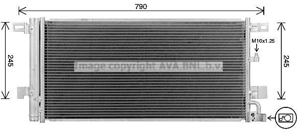 Obrázok Kondenzátor klimatizácie AVA QUALITY COOLING  AI5439D