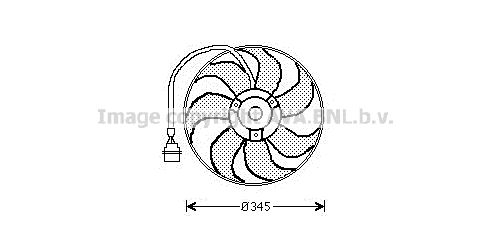 Obrázok Ventilátor chladenia motora AVA QUALITY COOLING  AI7509