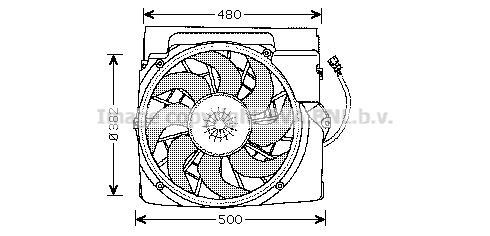 Obrázok Ventilátor chladenia motora AVA QUALITY COOLING  BW7511