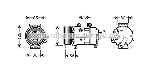 Obrázok Kompresor klimatizácie AVA QUALITY COOLING  CNAK250