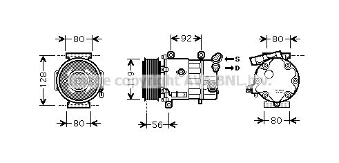 Obrázok Kompresor klimatizácie AVA QUALITY COOLING  CNK255
