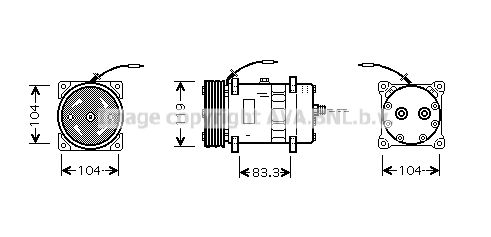 Obrázok Kompresor klimatizácie AVA QUALITY COOLING  CNK176