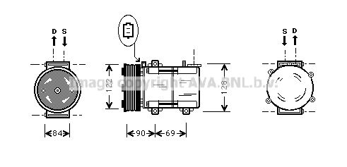 Obrázok Kompresor klimatizácie AVA QUALITY COOLING  FDK352