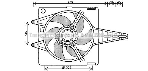Obrázok Ventilátor chladenia motora AVA QUALITY COOLING  FT7547