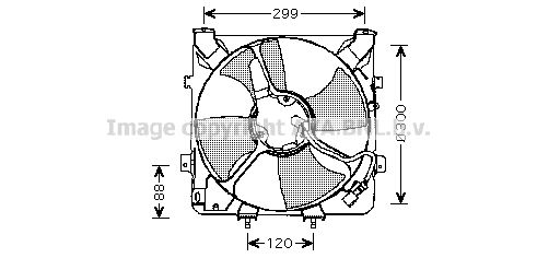 Obrázok Ventilátor chladenia motora AVA QUALITY COOLING  HD7522