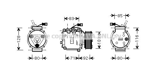 Obrázok Kompresor klimatizácie AVA QUALITY COOLING  HDK169