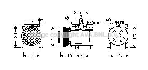 Obrázok Kompresor klimatizácie AVA QUALITY COOLING  HYAK123