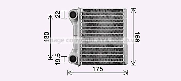 Obrázok Výmenník tepla vnútorného kúrenia AVA QUALITY COOLING  MS6762