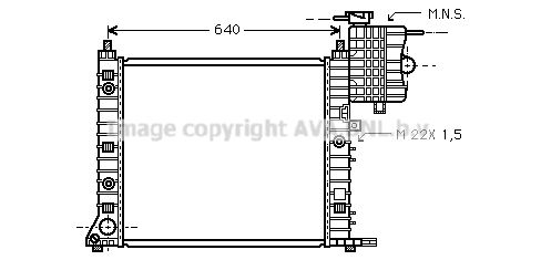 Obrázok Chladič motora AVA QUALITY COOLING  MSA2216