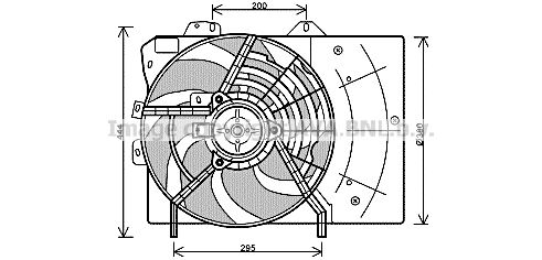 Obrázok Ventilátor chladenia motora AVA QUALITY COOLING  PE7539