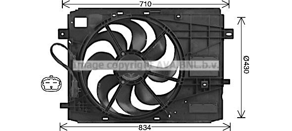 Obrázok Ventilátor chladenia motora AVA QUALITY COOLING  PE7561