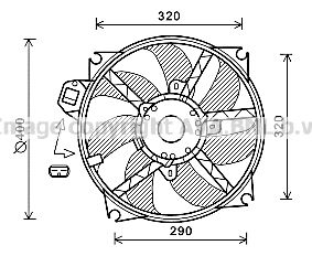 Obrázok Ventilátor chladenia motora AVA QUALITY COOLING  RT7563