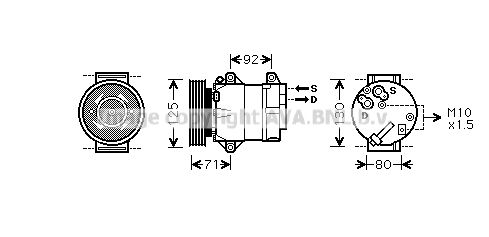 Obrázok Kompresor klimatizácie AVA QUALITY COOLING  RTK441