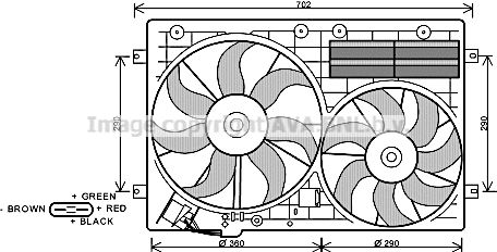 Obrázok Ventilátor chladenia motora AVA QUALITY COOLING  VN7529